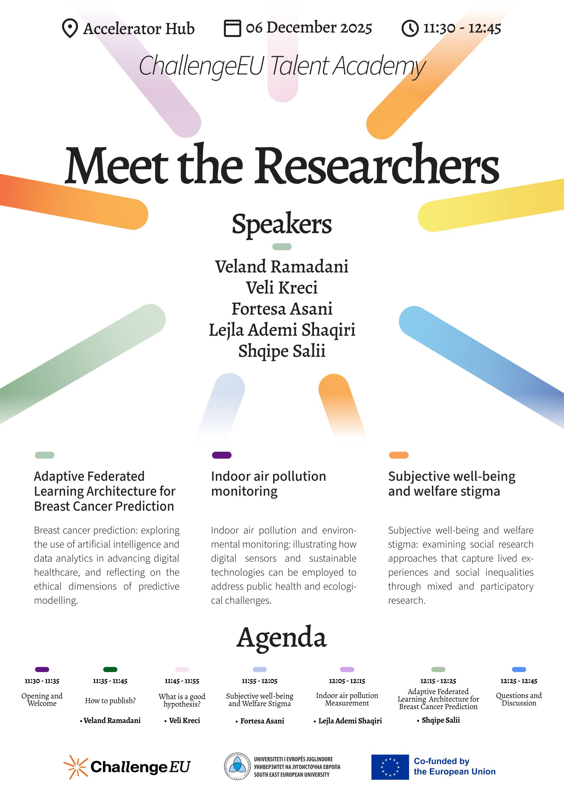 The poster with the details about the event.