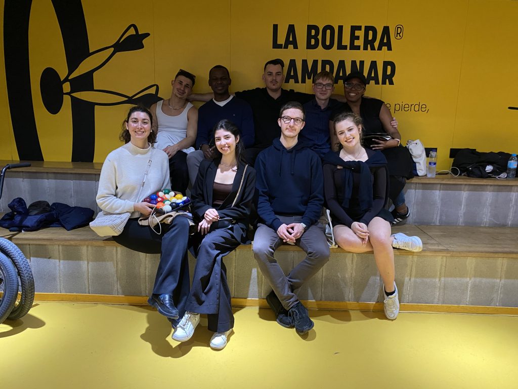 The picture shows a members of Student Ambassadors Team of the ChallengeEU alliance and was taken at the Universidad Europea de Valencia. 