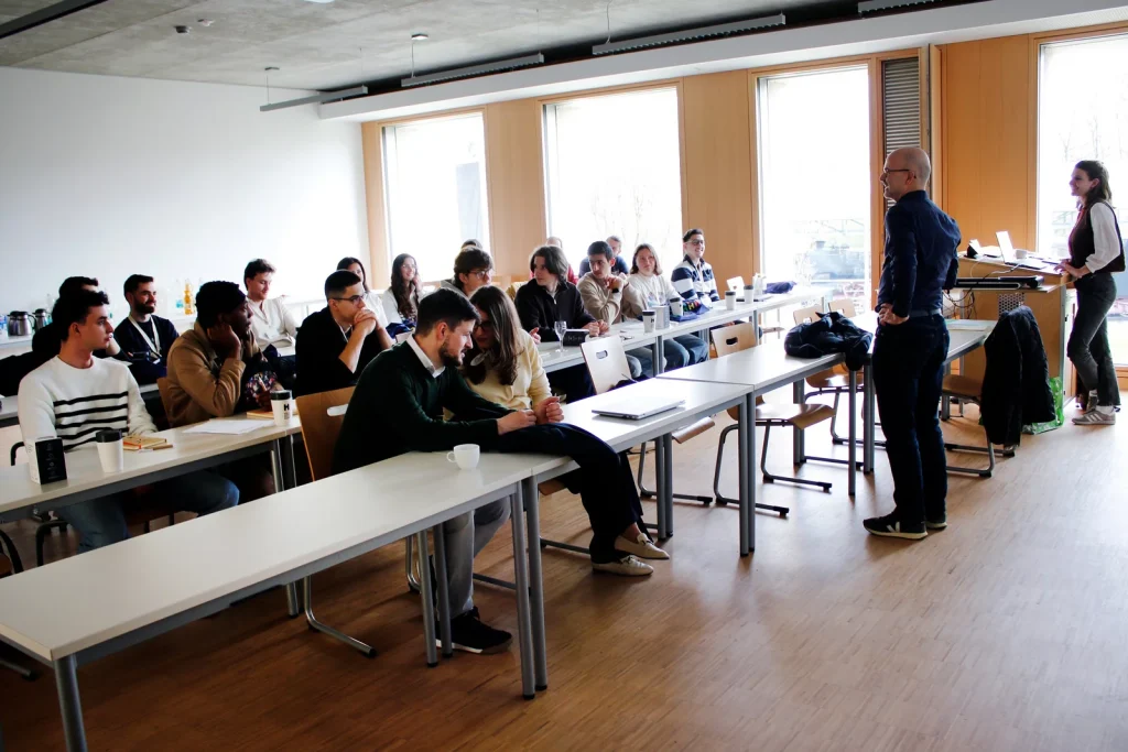 Participants of the Blended Intensive Programme attend a welcome session and presentation at Hochschule Offenburg.