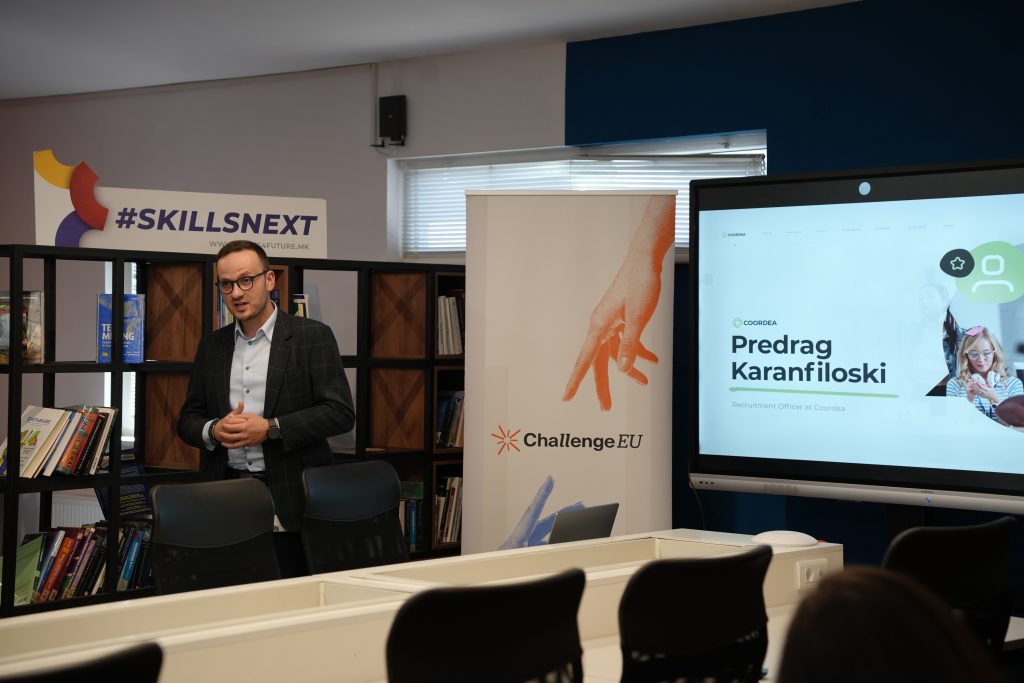 The picture shows participants of the Career Fair event organised by SEEU. 