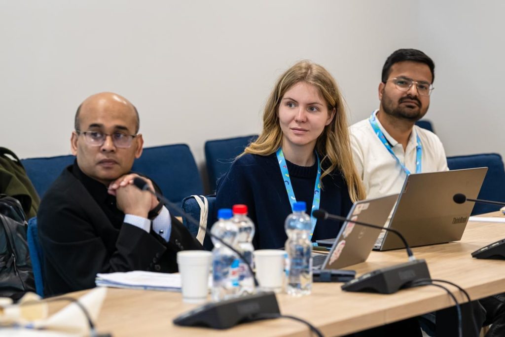 The picture shows participants of the Erasmus+ Blended Intensive Programme ath Faculty of Social Sciences at the UWM. In the middle is Renate Ruska, student ambassador from LBTU. 