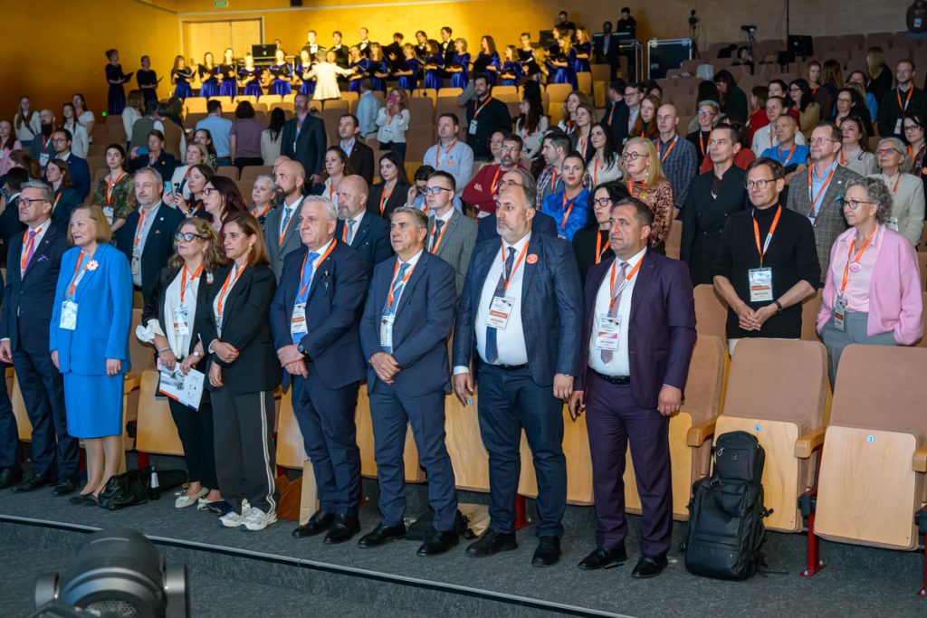 Conference guests in the auditorium 