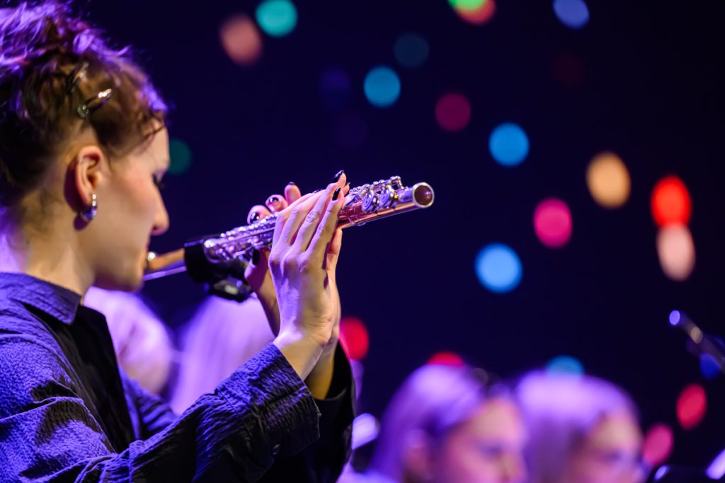 Musicians perform on stage during the artistic part of the ChallengeEU 1st Annual Conference.