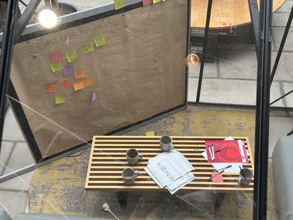 The photo shows essential accessories used by participants of the Positive Impact Challenge in Freiburg.