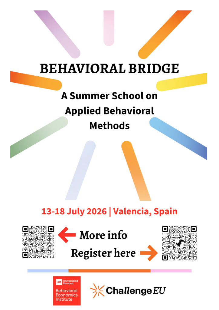The poster which promotes summer school organised by Universidad Europea de Valencia.
