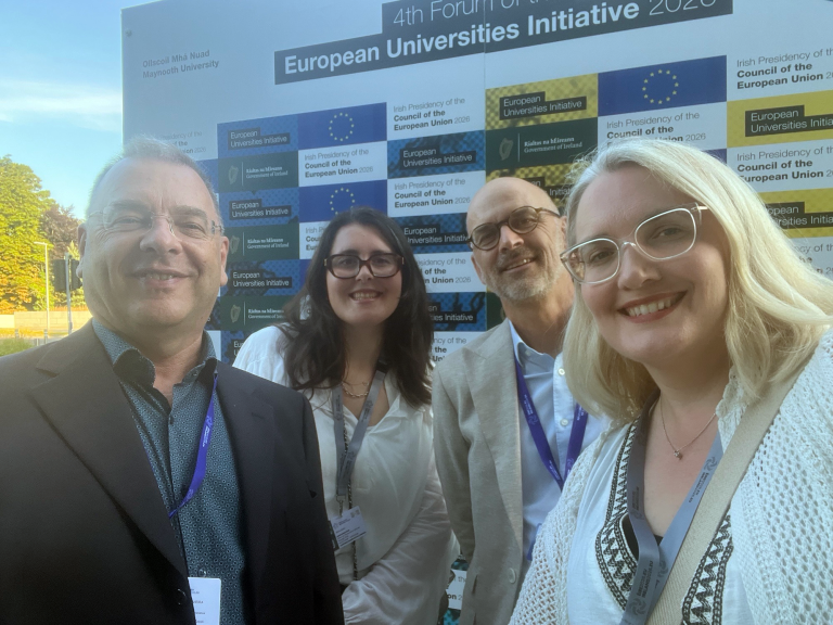 Representatives of the ChallengeEU Alliance during the 4th European Universities Initiative Forum at Maynooth University, held during the Irish Presidency of the Council of the European Union.