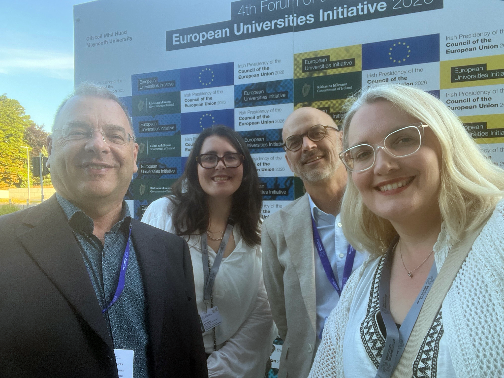 Representatives of the ChallengeEU Alliance during the 4th European Universities Initiative Forum at Maynooth University, held during the Irish Presidency of the Council of the European Union.